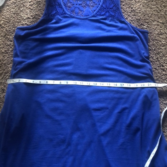 NWT Simply Noelle blue lace shift pocketed midi dress size large - Picture 15 of 15